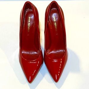 Shoe Republic La Red Shiny Stiletto Heels